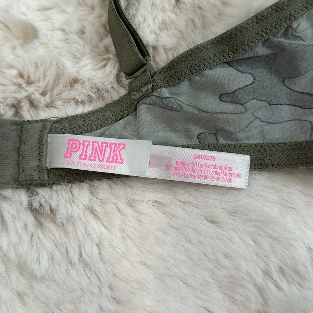 VS PINK Wear Everywhere Lightly Lined Bra Campo size 34D